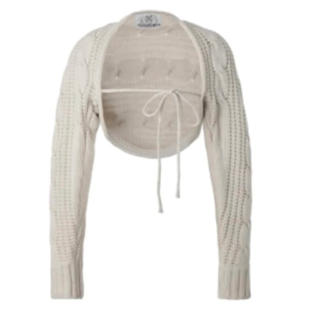 쓰리타임즈 케이블 볼레로 스틸 아이보리