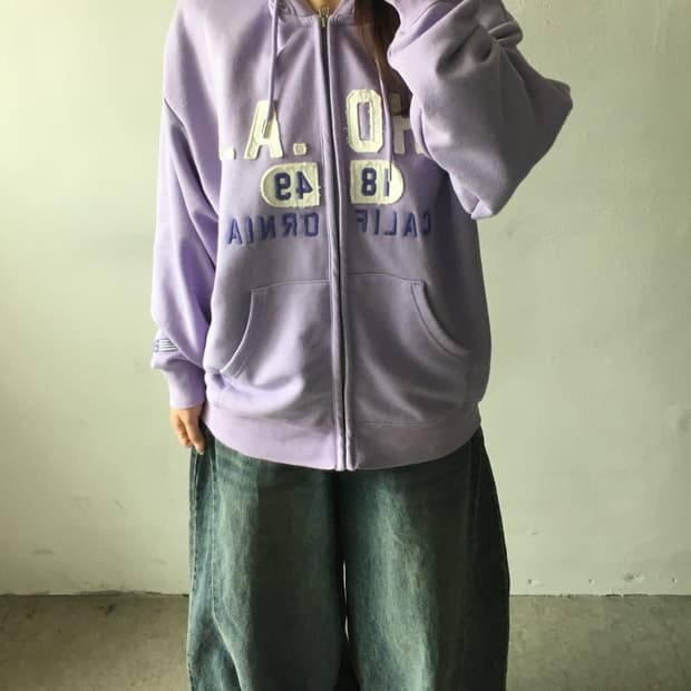 후아유 빅로고 후드집업