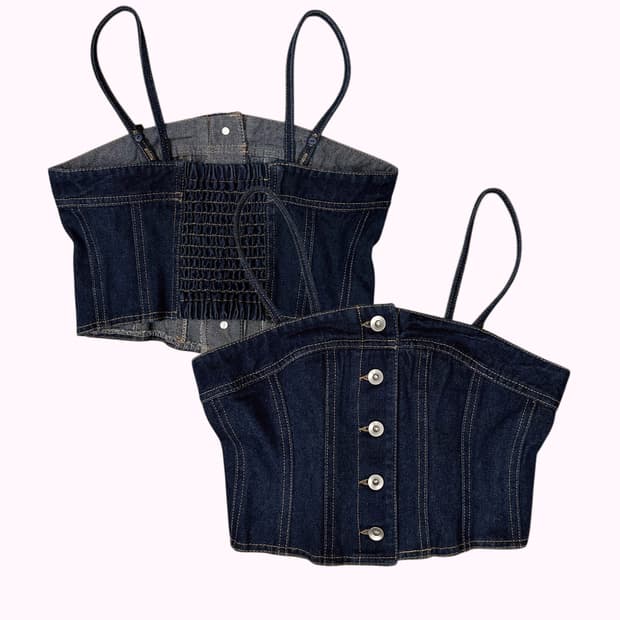 FREE'S MART denim 2way tube top