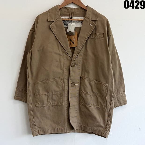 RNA Inc 코튼 워크 자켓 베이지 빈티지 워싱 M