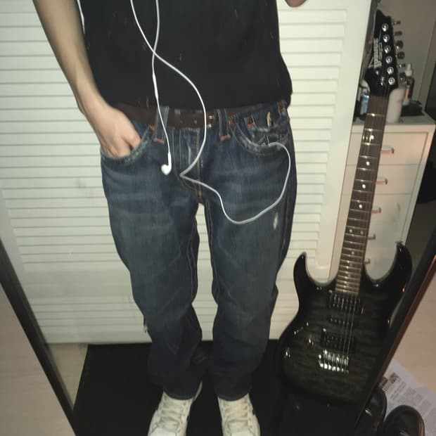 트루릴리전 조이 워싱 부츠컷 데님 y2k