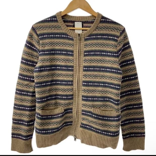 넘버나인 페어아일 니트 가디건 