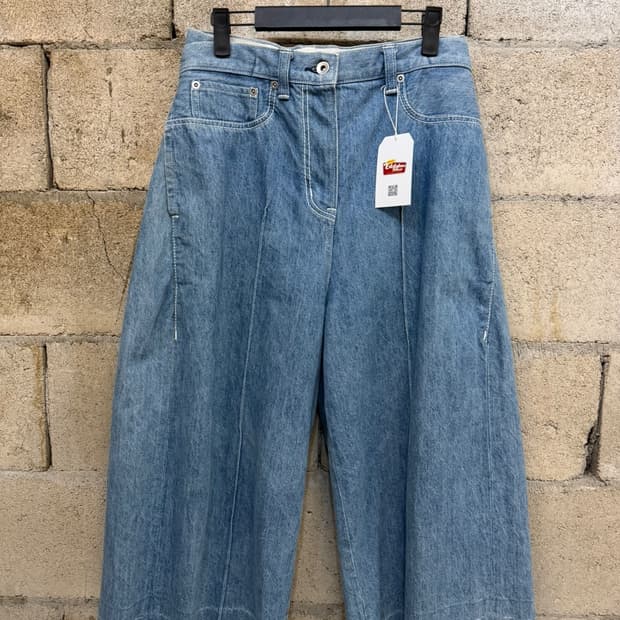 사카이 컷 오프 데님 팬츠 