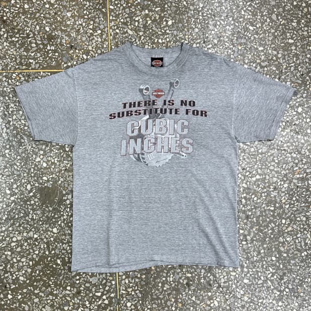 9~00s USA 할리데이비슨 큐빅 인치스 티셔츠 L
