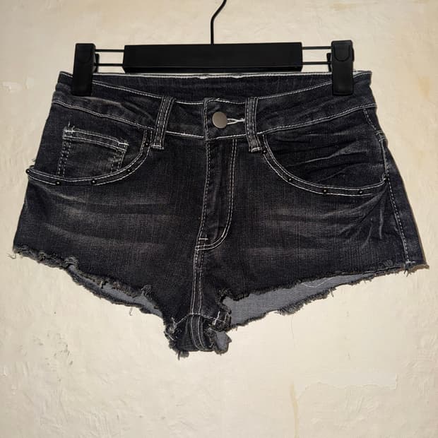 “Unknown” Black Goth stud Hotpants