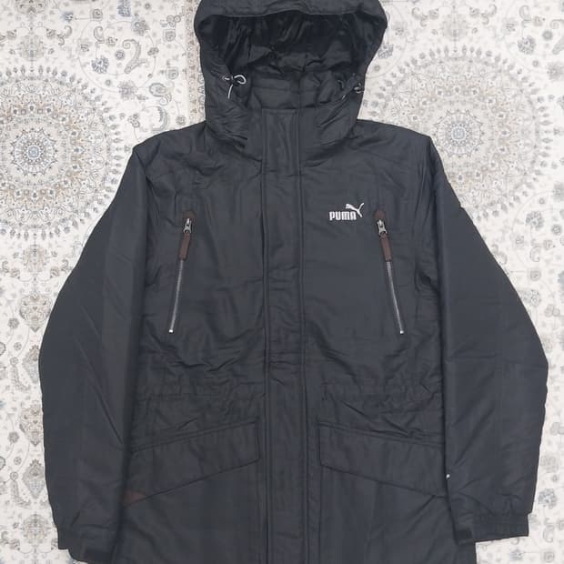 푸마 블랙 후드 패딩 M (후드분리됨)