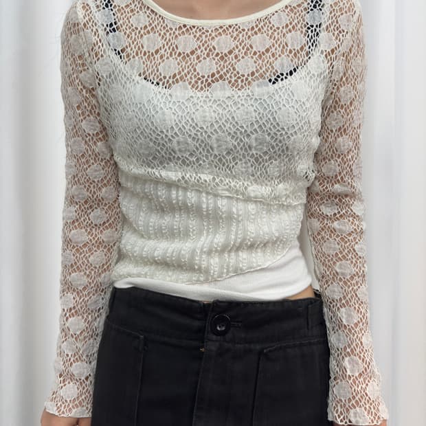 mesh lace top