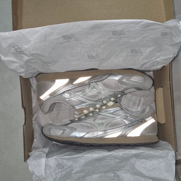 Mizuno 미즈노 LOGOs 60s 2K 스니커즈 화이트 실버 270m