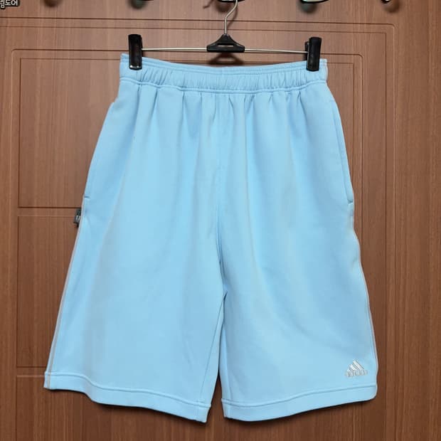 아디다스 빈티지 아노깔 서브컬쳐 스카이블루 스포츠 하프팬츠