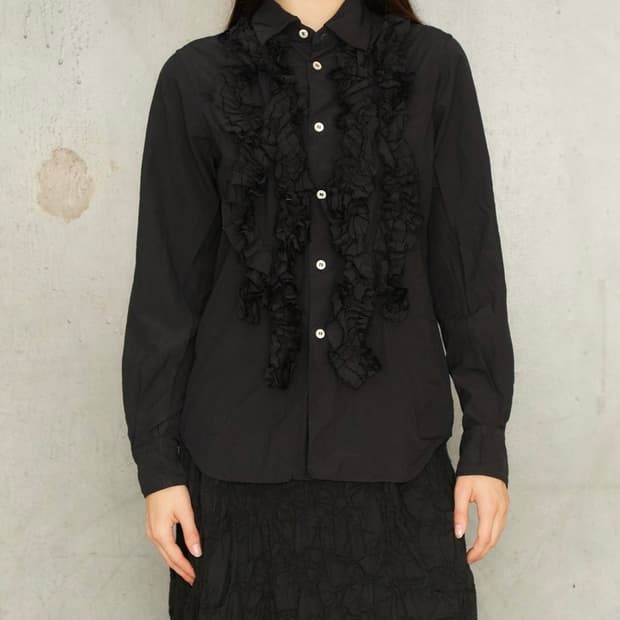 24aw 꼼데가르송 꼼데가르송 프릴 블라우스 s