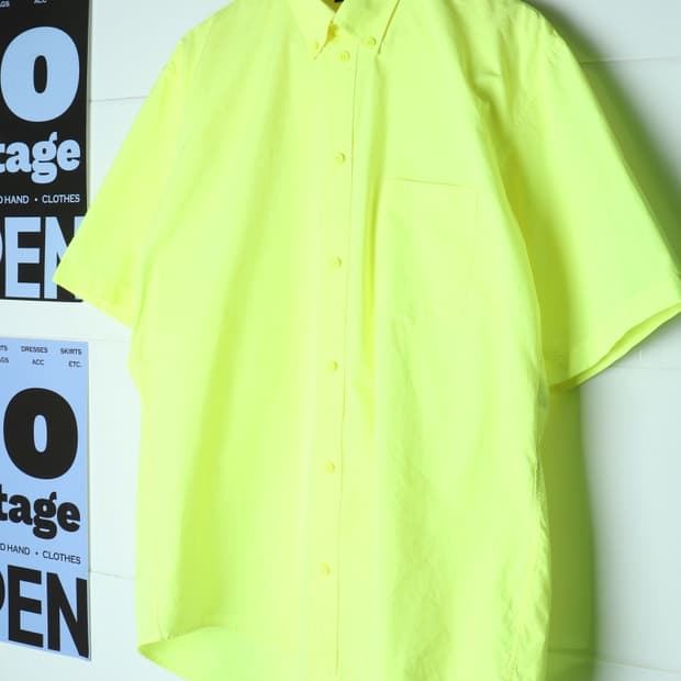 (S-M) 발렌시아가 반팔 티셔츠 2020 SS 형광 셔츠-H36341
