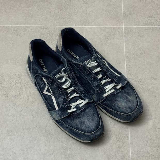 디젤 워싱 데님 스니커즈 285