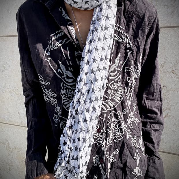“Vintage”Star Print Scarf