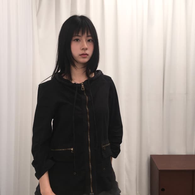 블랙 집업 자켓