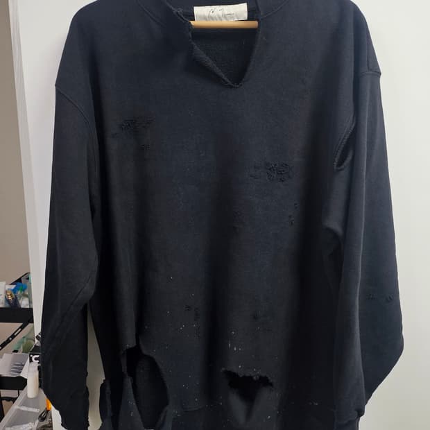 [OS]안셀름 크래쉬 스웻셔츠 블랙