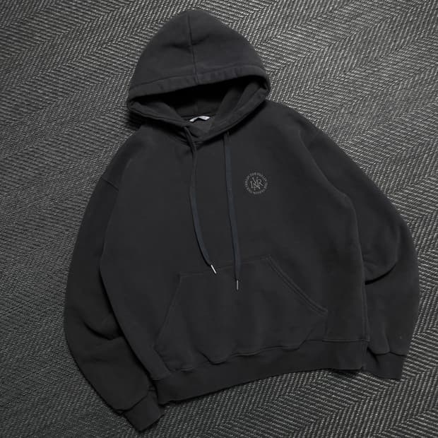 The verlin 자수 박시핏 스웻 후드 티셔츠y 5277