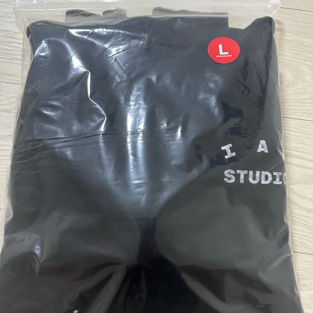 아이앱 스튜디오 아이앱 카모 로고 후드 블랙 L 새상품