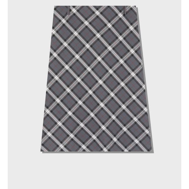 디망쉬) Check Long Skirt GR M