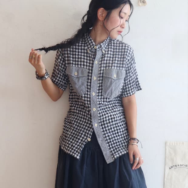 [Nanamica] Wrinkle Gingham Check Shirt