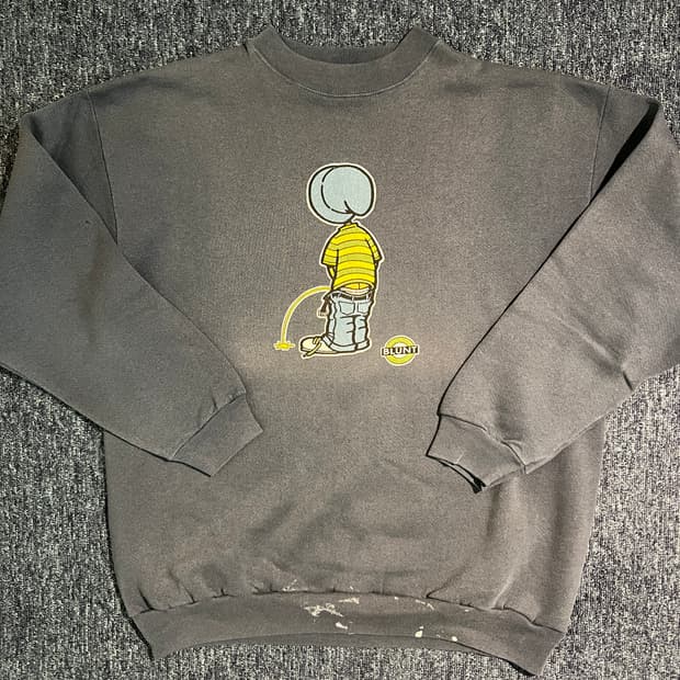 빈티지 90s BLUNT 캐릭터 프린트 스웻셔츠