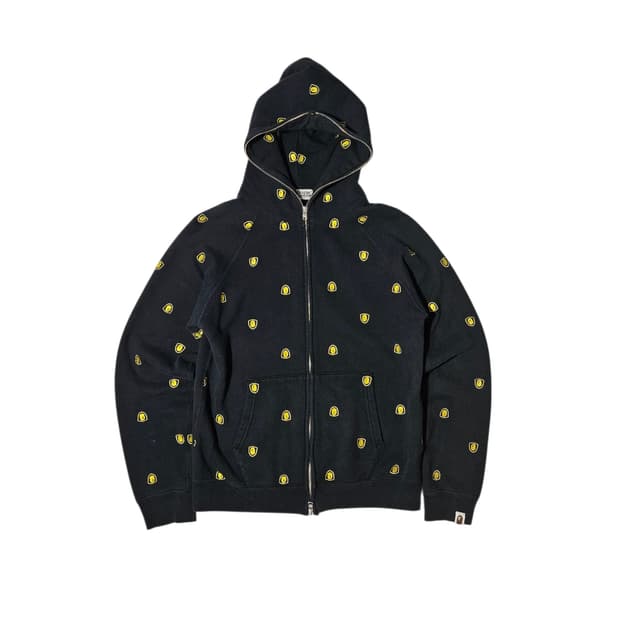 베이프 BAPE 자수로고 후드집업 후드 M