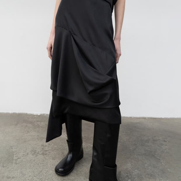 로우클래식 drape layered skirt