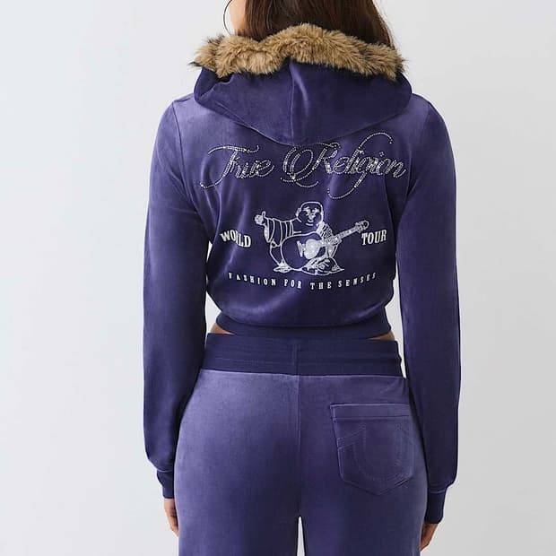 [새제품] 트루 릴리전 퍼 트림 벨루아 셋업