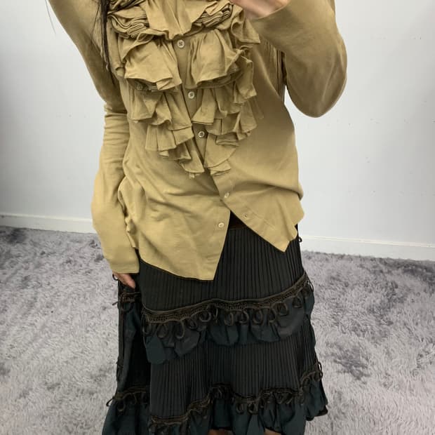 랄프로렌 프릴 퍼프 탑