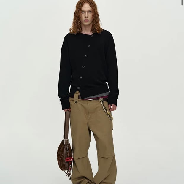 앤더슨벨 LAYERED CARDIGAN atb1433m(BLACK)