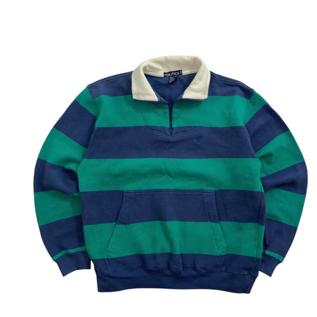 빈티지 Nautica 노티카 반집업 스웻셔츠 니트 맨투맨