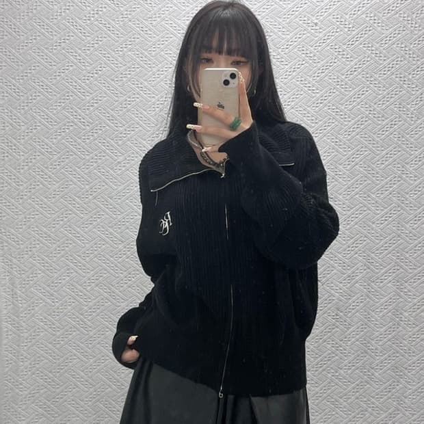 로씨로씨 여리 세일러카라 니트 집업 가디건 F C09878