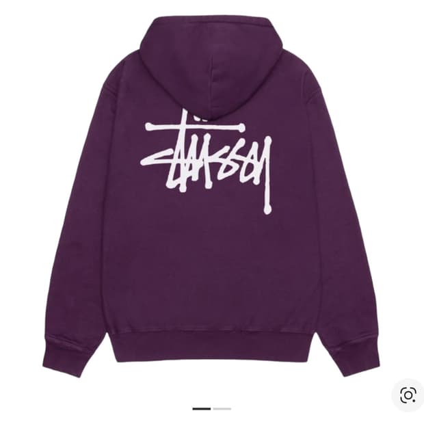 스투시 피그먼트 후드 퍼플 xl