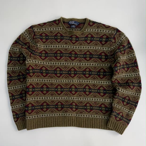 [XL] 폴로 랄프로렌 페어아일 울 핸드 니트 스웨터