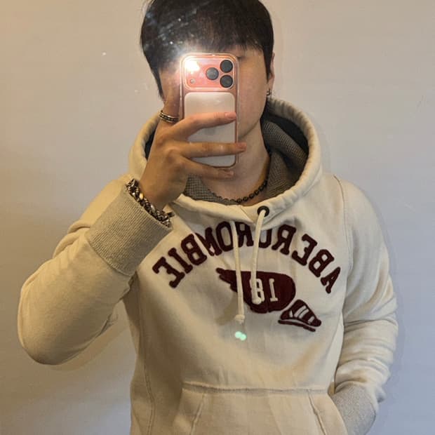 아베크롬비 크림버건디 후드