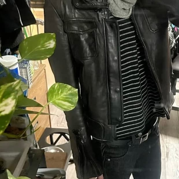 옴므 빈티지 레더자켓