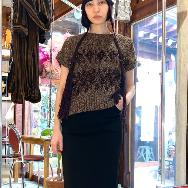 Roberto Collina metallic threading knit