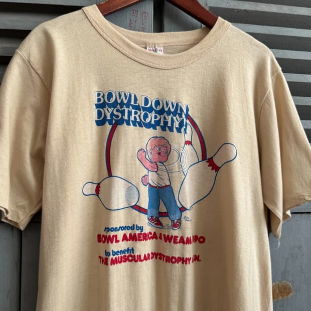 [L]70's Adver Tee's USA 싱글스티치 볼링 프린팅 티셔츠