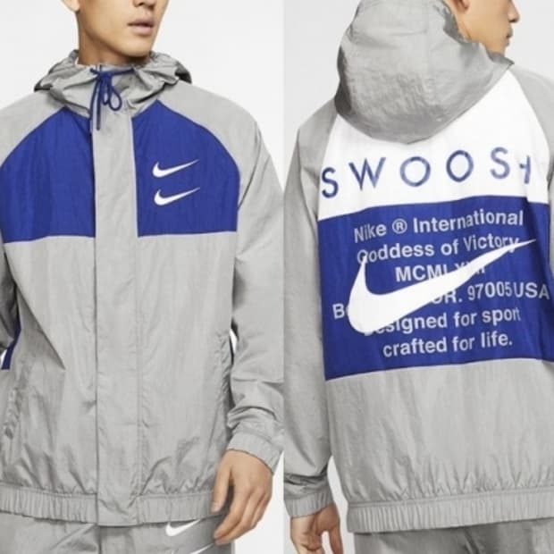 나이키 더블 스우시 우븐 후드 바람막이 XL _ 남성
