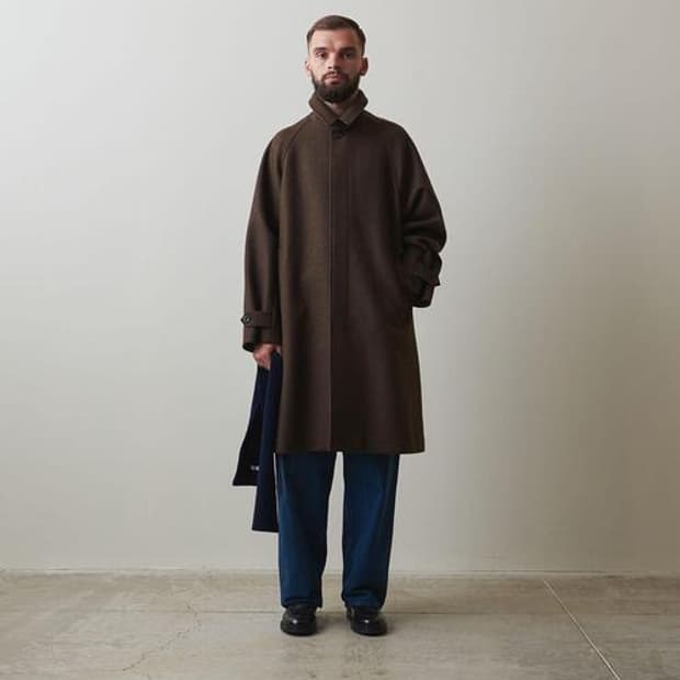 스티븐 알란 멜튼 울 발마칸 코트 L