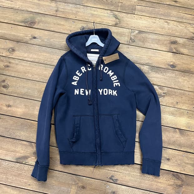 아베크롬비 네이비 후드집업 기모