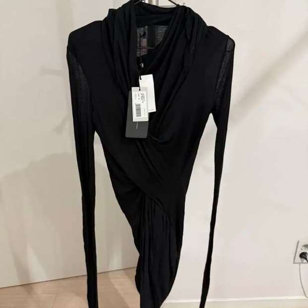 릭오웬스 드레이프 티셔츠 40 블랙