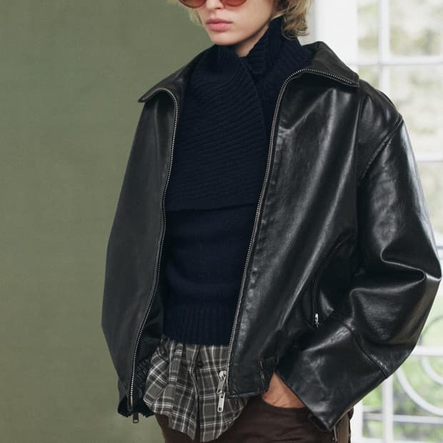 자라 레더 컬렉션 메인 가죽 자켓