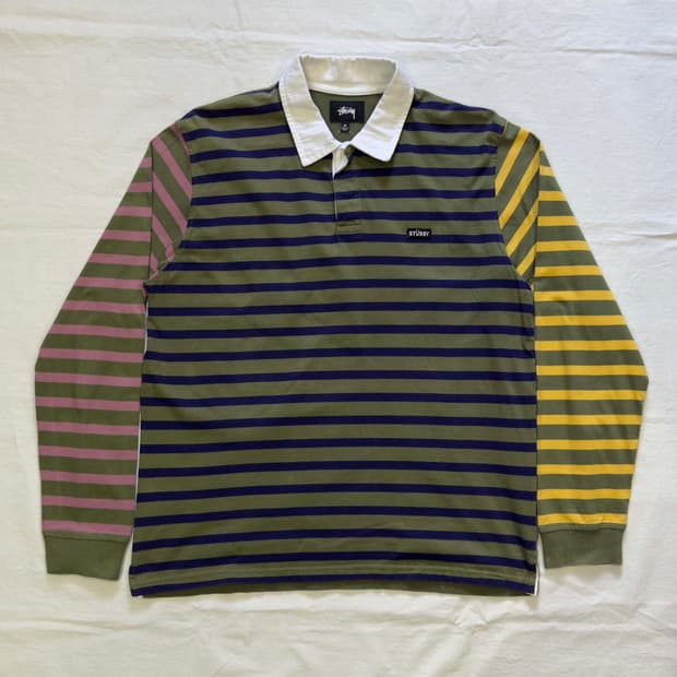 스투시 스트라이프 PK 긴팔 티셔츠