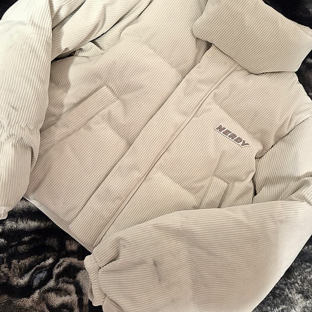 널디 코듀로이 패딩 (팔 이염)