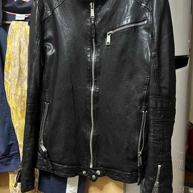 dsquared lambskin leather jacket-50