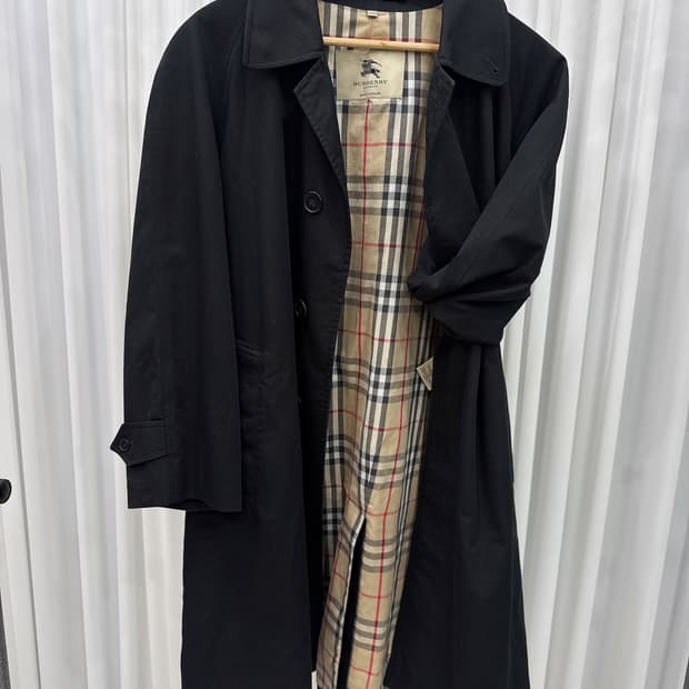 버버리 정품 블랙 트렌치 코트