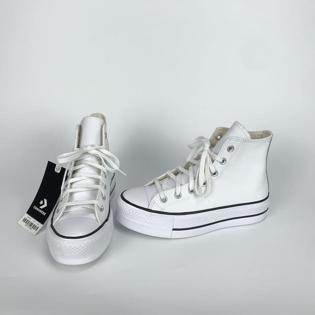 컨버스 척테일러 리프트 플랫폼 레더 신발 운동화 여성235