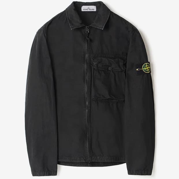 스톤아일랜드 21SS 올드이펙트 오버셔츠 자켓 블랙