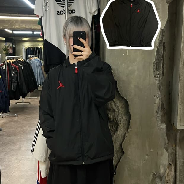 조던 바람막이 블랙 L #csz2623