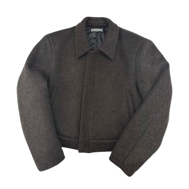 논노드 울 크롭자켓 브라운 